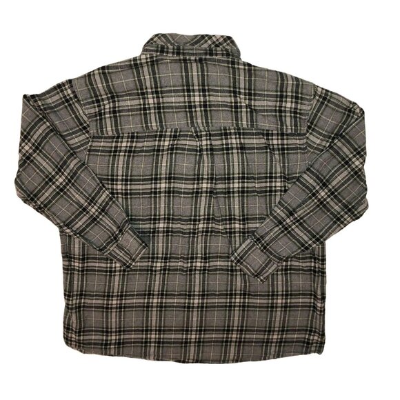 VTG FIELD & STREAM FLANNEL SHIRT SZ 2XL BLACK GRAY GRUNGE HUNTING FISHING MENS - Picture 4 of 4